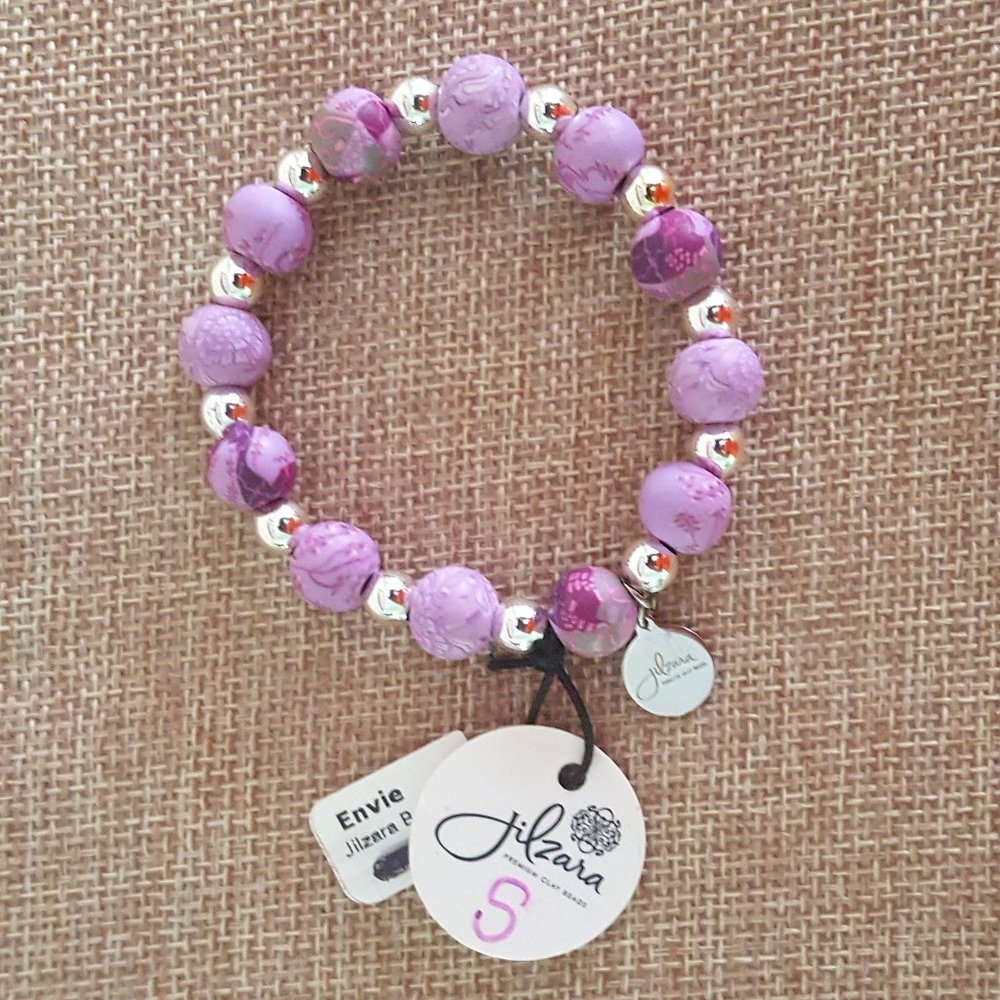 Handmade Polymer Clay Bead Stretch Bracelet
